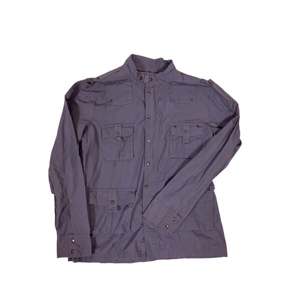 Blac Metal Other - Blac Label Gunmetal Embroidered Chore Military Jacket Patches Zip Cargo Mens XL